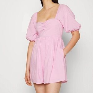 Abercrombie & Fitch Pink Lavender Scrunchie Strap Romper XS Tall